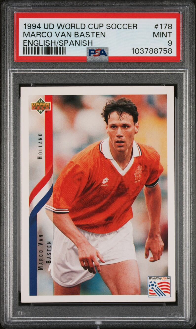 1994 Upper Deck World Cup Soccer English/Spanish #178 Marco van Basten PSA 9
